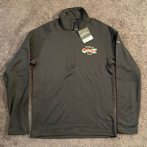 Men's Eddie Bauer Gray Smooth Fleece Base Layer 1/2 Zip Pullover Small - Picture 1 of 5